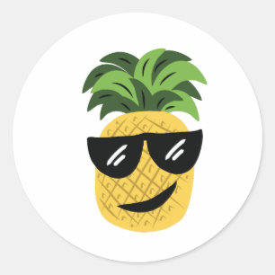 Sticker Rond Ananas génial