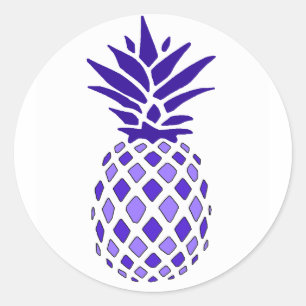 Sticker Rond Ananas pourpre