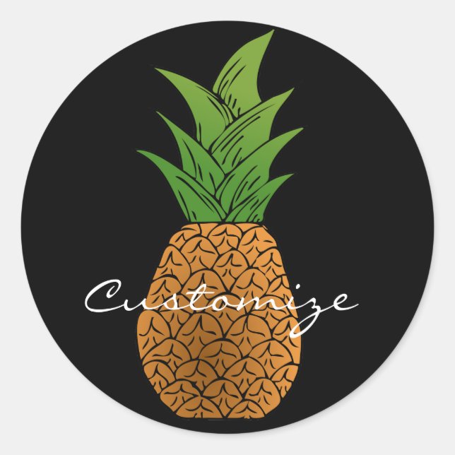 Sticker Rond Ananas Thunder_Cove (Devant)