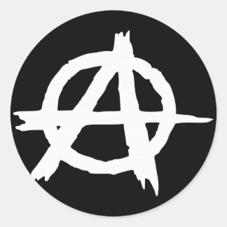 Sticker Rond Anarchie noire