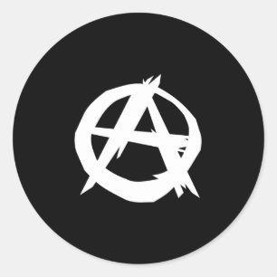 Sticker Rond Anarchiste, Colombie Drapeau politique