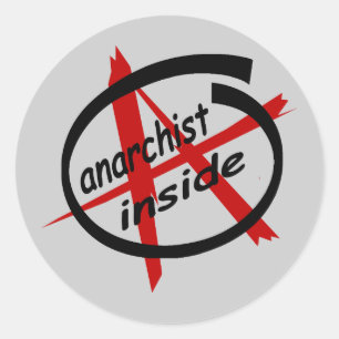 Sticker Rond Anarchiste intérieur