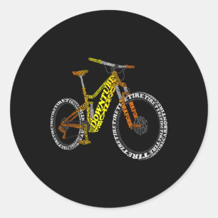 Sticker Rond Anatomie de vélo Vélo de montagne Mtb Pièces Vélo