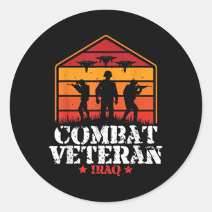 Sticker Rond Ancien combattant de guerre en Irak Anciens combat