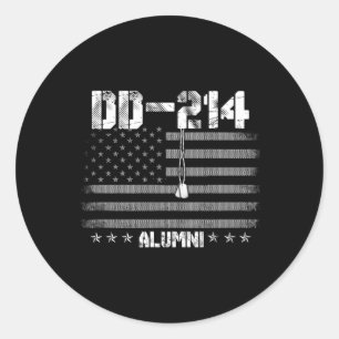 Sticker Rond Ancien combattant militaire Patriotique Dd-214 Lon