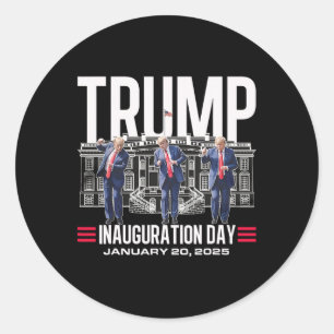 Sticker Rond Ancien Donald Trump Dance Jour d'inauguration 2025