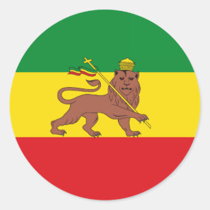 Sticker Rond Ancien drapeau éthiopien