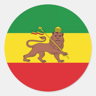 Sticker Rond Ancien drapeau éthiopien