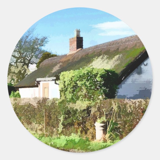 STICKER ROND ANCIENNE ANGLETERRE (Devant)