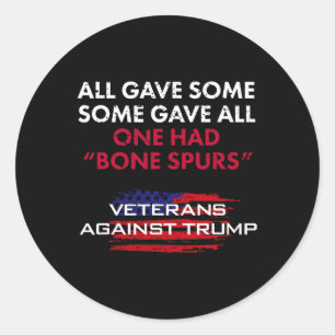 Sticker Rond Anciens Combattants Anti-Trump Bone Dodger Spurs P