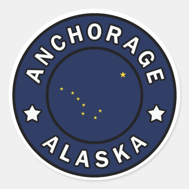 Sticker Rond Ancrage Alaska (Devant)