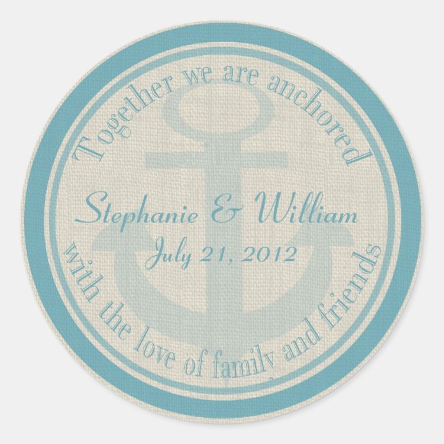 Sticker Rond Ancré avec amour (Devant)