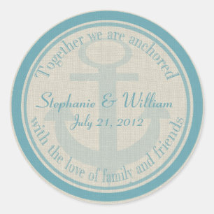 Sticker Rond Ancré avec amour