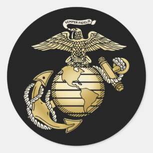 Sticker Rond Ancre Eagle Globe