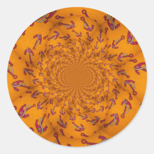 Sticker Rond Ancre Kaleidoscope