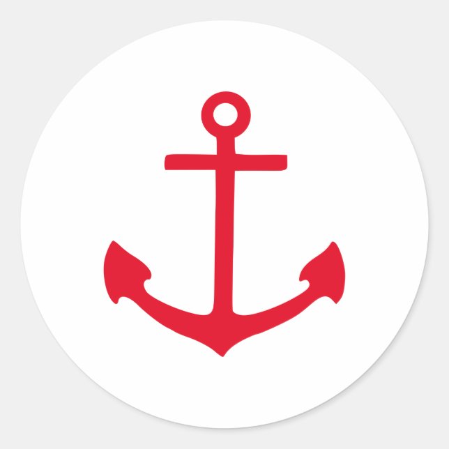 Sticker Rond Ancre rouge (Devant)
