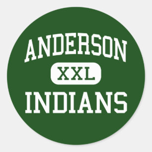 Sticker Rond Anderson - Indiens - High - Anderson Indiana