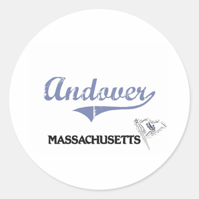 Sticker Rond Andover Massachusetts City Classic (Devant)