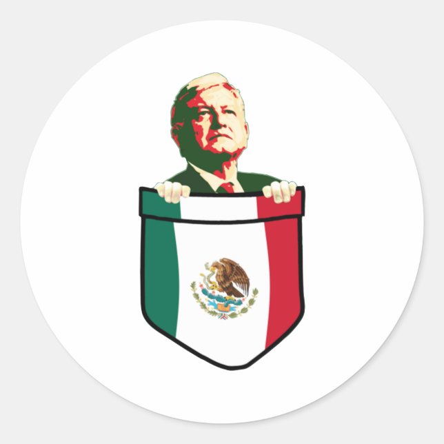 Sticker Rond andres manuel lopez obrador (Devant)