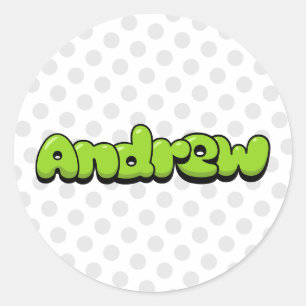 Sticker Rond Andrew