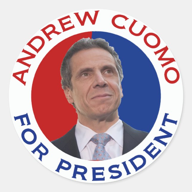 Sticker Rond Andrew Cuomo, Président (Devant)