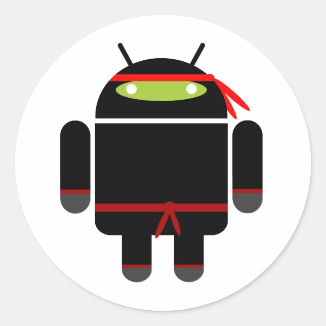 Sticker Rond Android Ninja (Devant)