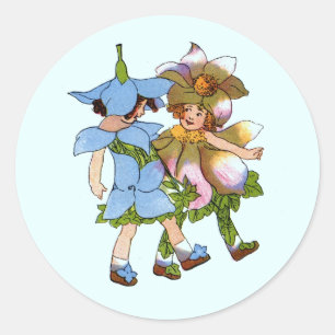 Sticker Rond Anémones et Bluets