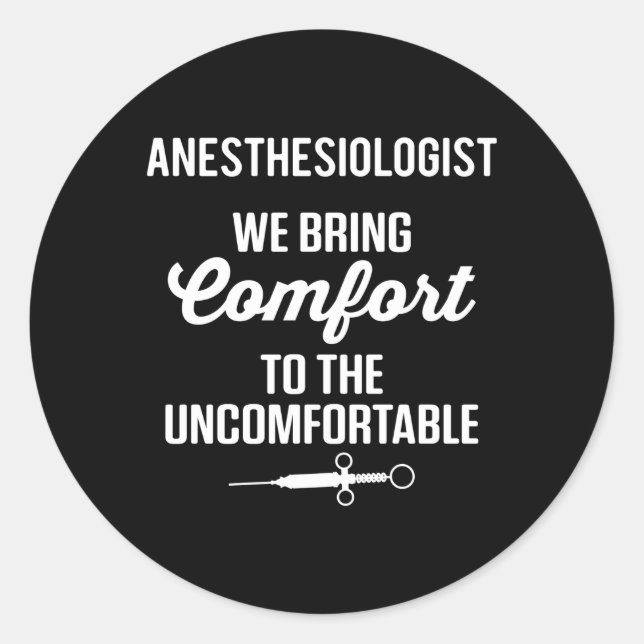 Sticker Rond Anesthésie Anesthésiologiste Infirmière Anesthésio (Devant)