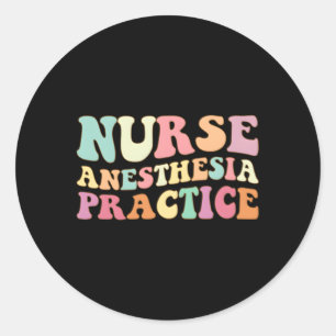 Sticker Rond Anesthésie Pratique Infirmière Infirmière Anesthés