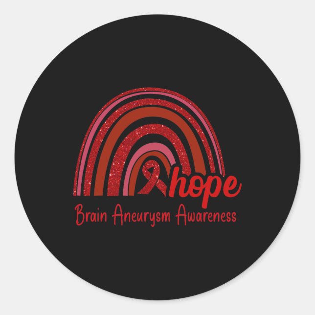Sticker Rond Aneurysme Sensibilisation Espérance Arc-en-ciel (Devant)