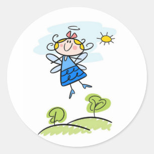 Sticker Rond Ange