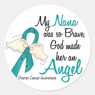 Sticker Rond Ange 2 Cancer ovaire Nana