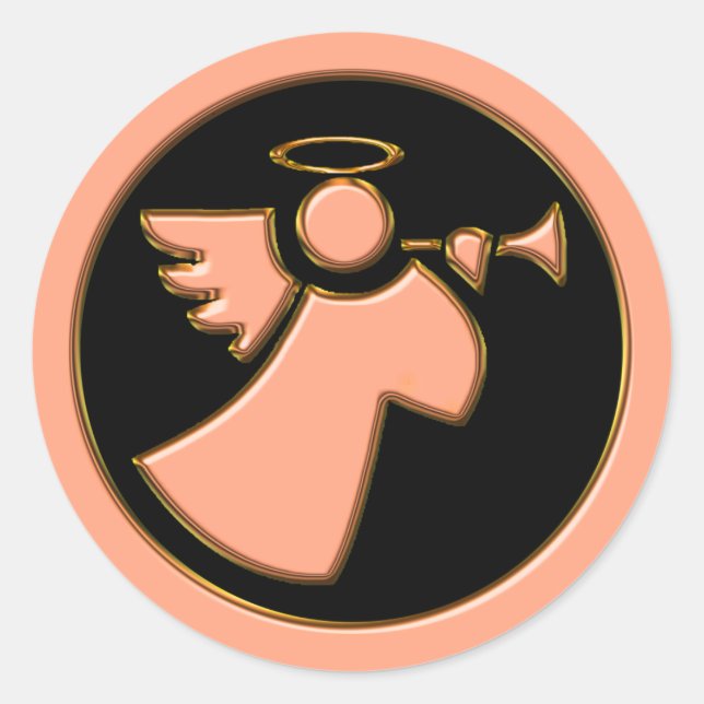 STICKER ROND ANGE DE CHROME AVEC TRUMPET (Devant)