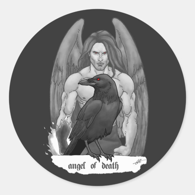Sticker Rond Ange De La Mort (Devant)