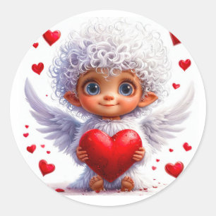 Sticker Rond ange de la Saint-Valentin