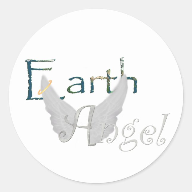 Sticker Rond Ange de la Terre (Devant)