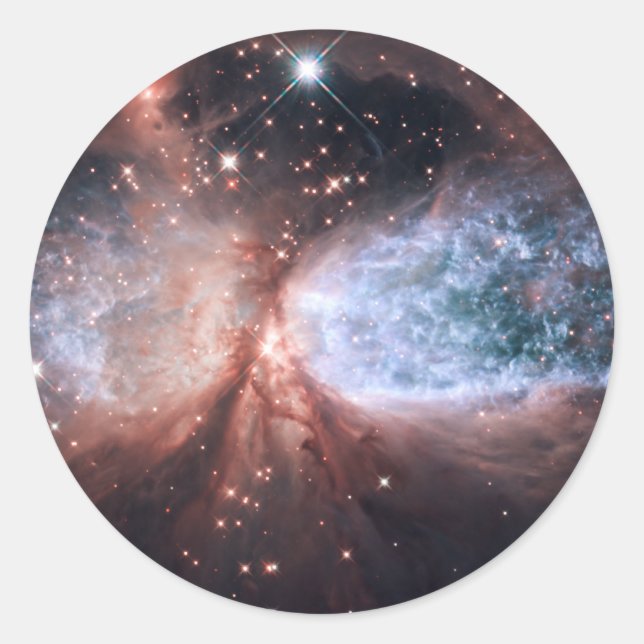 Sticker Rond Ange de neige Hubble (Devant)