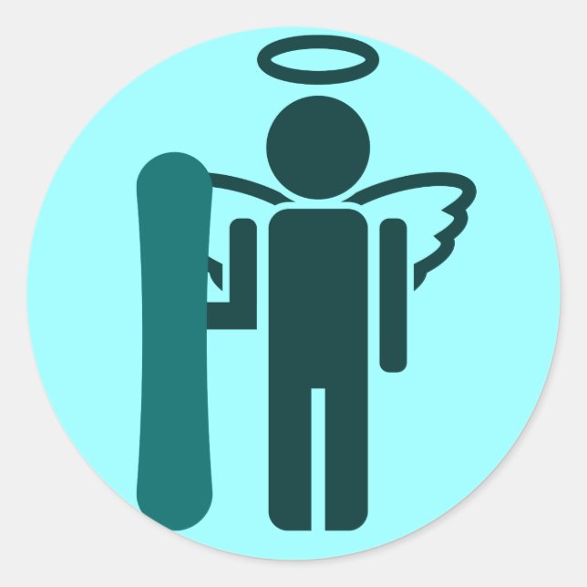 Sticker Rond ange de snowboard (Devant)