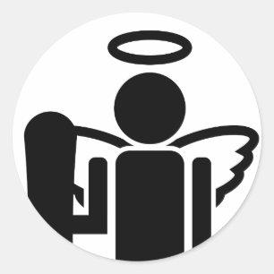 Sticker Rond ange de snowboard