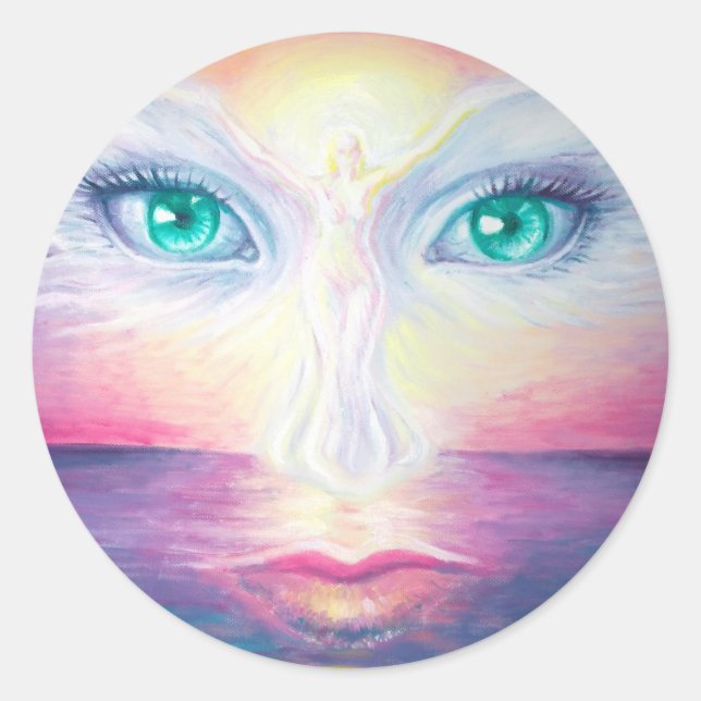 Sticker Rond Ange gardien (Devant)