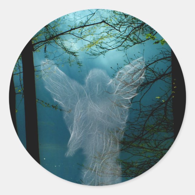 Sticker Rond Ange gardien (Devant)