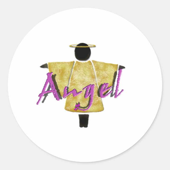 Sticker Rond Ange gardien (Devant)
