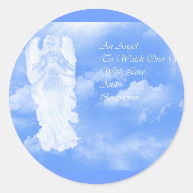 Sticker Rond Ange gardien (Devant)