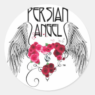 Sticker Rond Ange persan