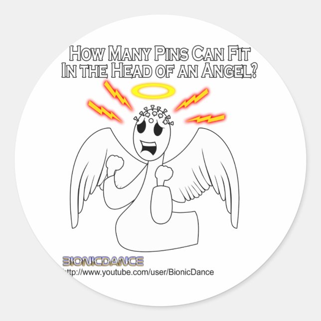 Sticker Rond Ange Pinhead (Devant)