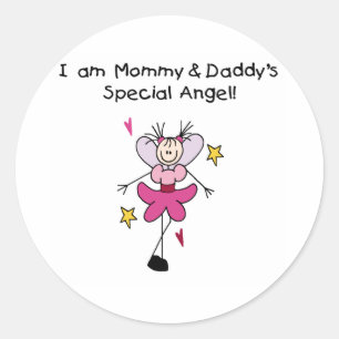 Sticker Rond Ange spécial de maman et de papa