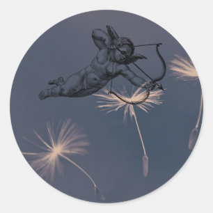 Sticker Rond Angel Dandelion Dream Cupid Love