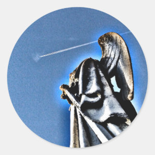Sticker Rond Angel et contrail