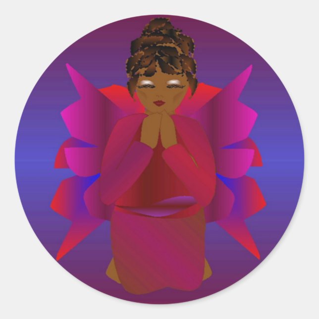 Sticker Rond Angel Girl (Devant)