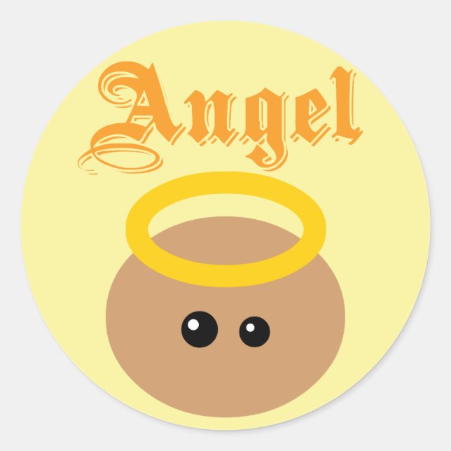 Sticker Rond Angel mignon (Devant)
